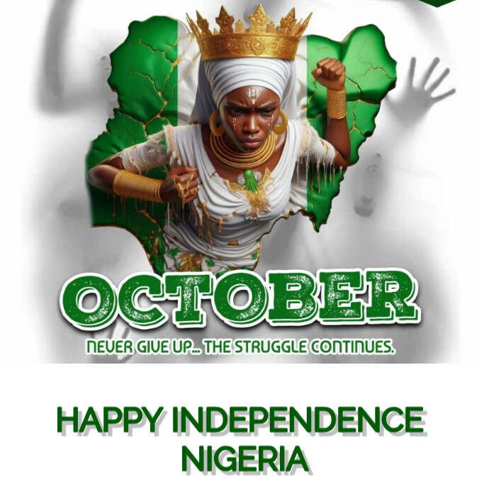 Nigeria independent day Logótipo template