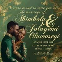 Nigerian Wedding Invite Template design (1) Instagram Plasing