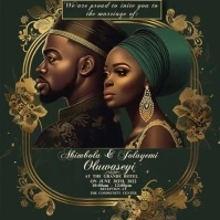 Nigerian Wedding Invite Template yoruba igbo Сообщение Instagram