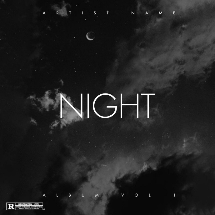 NIGHT Album Mixtape Cover Design Template PosterMyWall NIGHT Album Mixtape Cover Design Template PosterMyWall