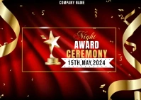 night award ceremony ad Briefkaart template