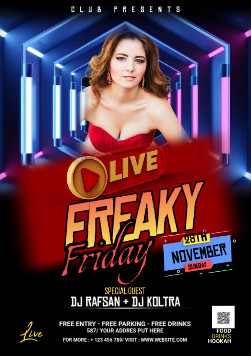 Night Club Banner Template | PosterMyWall