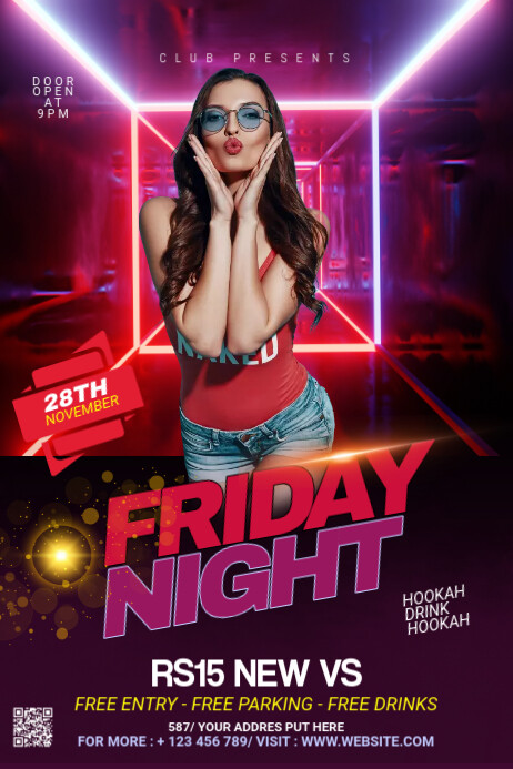 Night Club Banner Template | PosterMyWall
