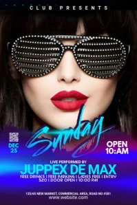 Night Club Banner แบนเนอร์ 4' × 6' template