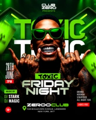Night club bar party flyer Instagram Portrait template