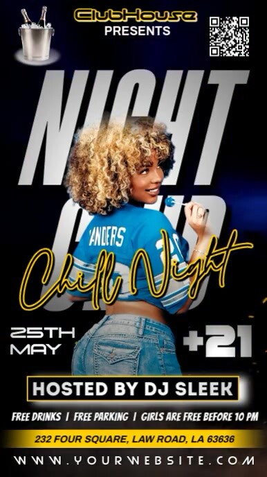NIGHT CLUB CHILL NIGHT PARTY TEMPLATE Instagram Story
