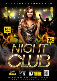 night club A6 template