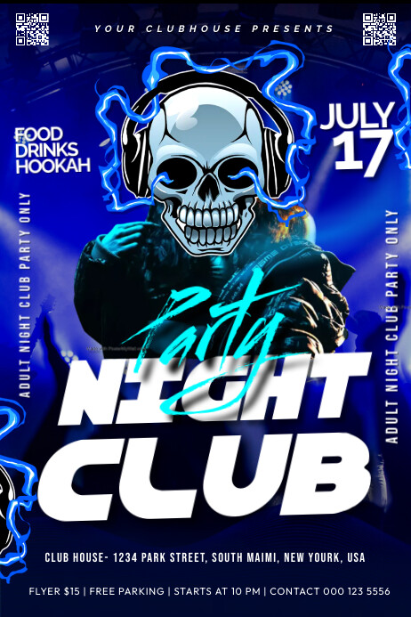 Club Poster Layout NIGHT CLUB Template | PosterMyWall