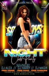 night club ความกว้างแบบครึ่งหน้า template