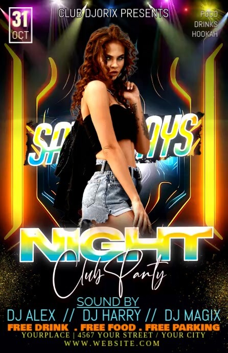 night club Half Page Wide template
