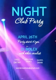 Night Club A4 template