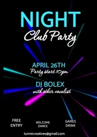 Night Club A4 template