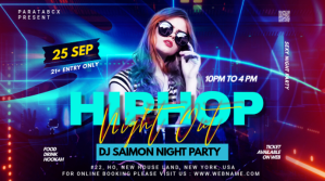 Night Club Dj Party ad Digital na Display (16:9) template