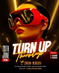 Night club DJ party event Instagram Portrait template