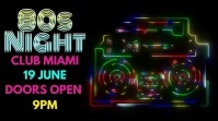 Night Club Event 80s Party Video Template Digital Display (16:9)
