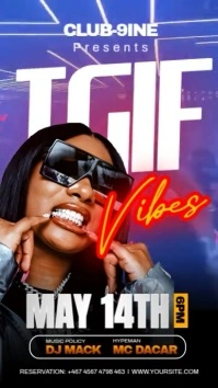 Night club event flyer Instagram Story template