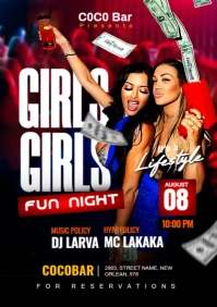 Night club event flyer A5 template