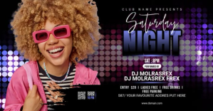 Schwarz Nightclub Event Facebook Event Cover Template