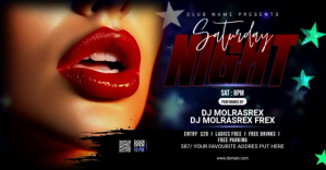 Night Club Facebook Event cover template