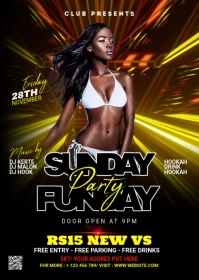Night Club Flye A6 template