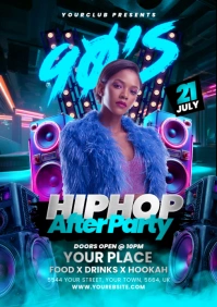 Night club flyer A5 template