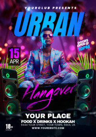 Night Club Flyer A5 template