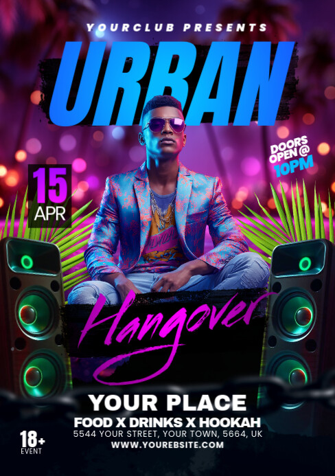 Night Club Flyer A5 template