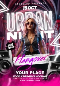 Night Club Flyer A5 template