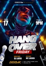 Night club flyer A5 template