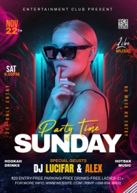 Night Club Flyer A6 template