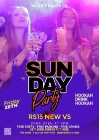 Night Club Flyer A6 template