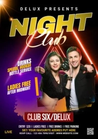 Night Club Flyer A5 template