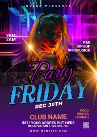 Night Club Flyer A6 template