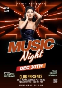 Night Club Flyer A3 template