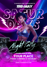 Night Club Flyer A5 template