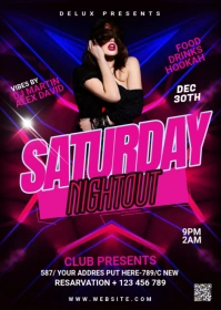 Night Club Flyer A6 template