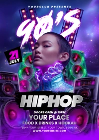Night club flyer A5 template