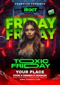 Night Club Flyer A5 template