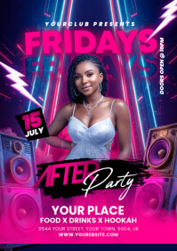Night club flyer A5 template