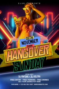 Night Club Flyer Pinterest Graphic template