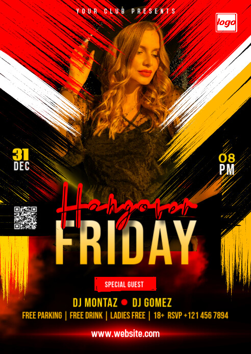 Night Club Flyer design A6 template