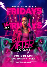 Night Club Flyer A5 template