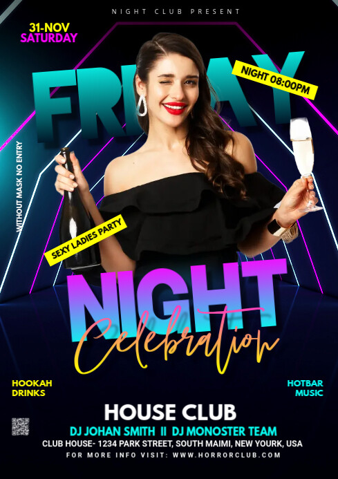 Night club Flyer A2 template