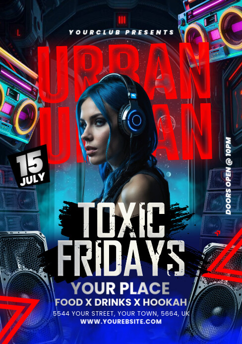Night Club Flyer A5 template