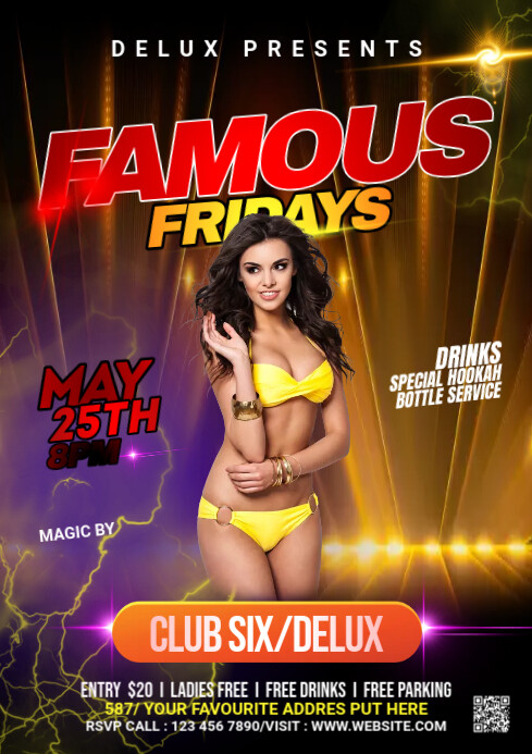 Night Club Flyer A2 template