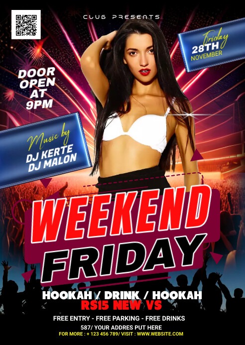 Night Club Flyer A6 template