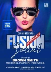 Night Club Flyer A6 template