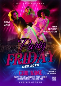 Night Club Flyer A6 template