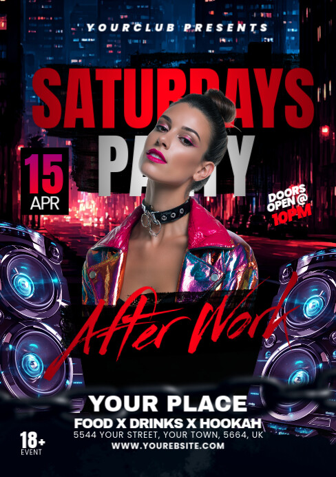 Night Club Flyer A5 template