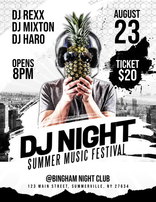 Night Club Flyer Template Postermywall Night Club Flyer Template Postermywall